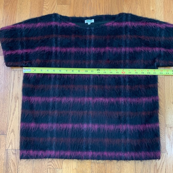 Rare Kenzo Paris Fuchsia Sweater, Lined Size M Oversized, Mohair Look Excellent - Picture 7 of 7